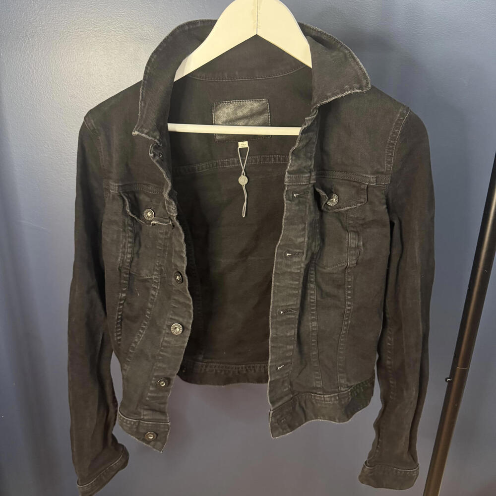 AG Adriano Goldschmied Black Denim Jacket Women’s Small – Like New
